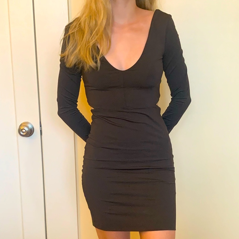 Long sleeve Mini dress with sexy cutouts